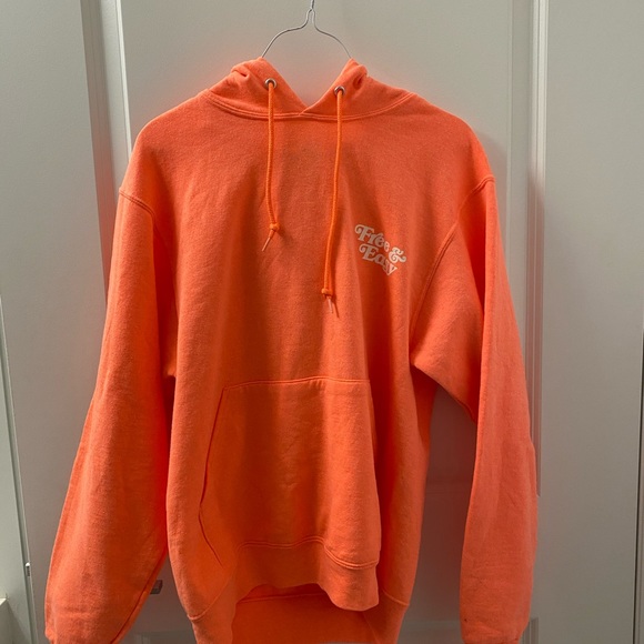 Free & Easy Pizza Boy Coral hoodie - Picture 3 of 4